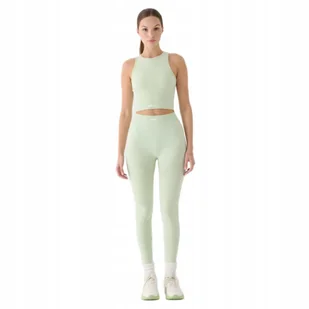 Legginsy treningowe damskie 4F z wysokim stanem - turkusowe, r. XS/S - Legginsy - miniaturka - grafika 1