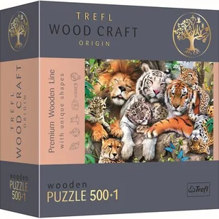 Trefl Puzzle drewniane 500+1 Dzikie koty w dżungli - Puzzle - miniaturka - grafika 1