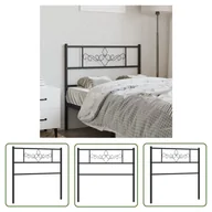Inne meble do sypialni - The Living Store Metalowe wezgłowie - czarne - 80 cm - Wezgłowie - miniaturka - grafika 1