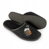 Kapcie męskie - Męskie Kapcie filc śmieszne laczki klapki Piwo 43 - miniaturka - grafika 1