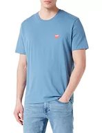 Koszulki męskie - Wrangler Koszulka męska Sign Off Tee T-Shirt, Captains Blue, L, Captains Blue, L - miniaturka - grafika 1