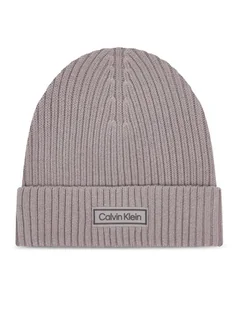 Calvin Klein Czapka Patch Chunky LV04D8053G Szary - Czapki damskie - miniaturka - grafika 1