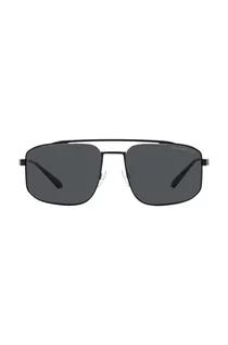 Okulary przeciwsłoneczne - Emporio Armani okulary przeciwsłoneczne męskie kolor czarny - grafika 1