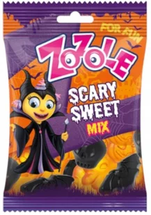 ZOZOLE SCARY SWEET MIX ŻELKI POMARAŃCZA I CZERWONA PORZECZKA HALLOWEEN 75G - Żelki - miniaturka - grafika 1