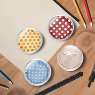 Biżuteria - akcesoria - Przypinki z zapięciami, akryl, 44 mm, 100 sztuk - miniaturka - grafika 1