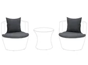 Poduszki ogrodowe - Beliani Zestaw poszewek na poduszki ogrodowe szary CAPRI - miniaturka - grafika 1