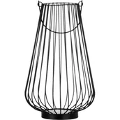 Lampiony i znicze - Lampion Lagos metalowy 27,5 x 45,5 x 58 cm czarny - miniaturka - grafika 1