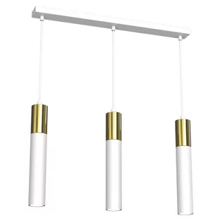 Luminex Cassa 4142 lampa wisząca zwis 3x8W GU10 biała/złota - Lampy sufitowe - miniaturka - grafika 1