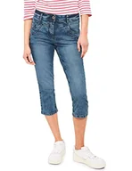 Spodnie damskie - Cecil Damskie spodnie jeansowe 3/4, Mid Blue Wash, 29W / 22L - miniaturka - grafika 1