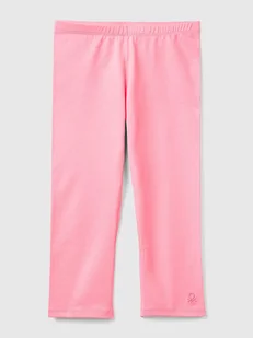 Benetton Legginsy w kolorze jasnoróżowym - Legginsy - miniaturka - grafika 1