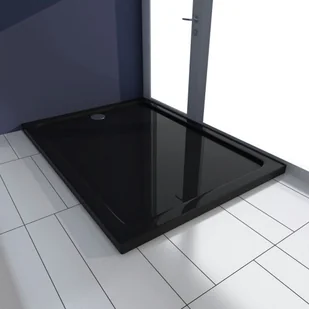vidaXL ABS czarny 80 x 110 cm - Brodziki prysznicowe - miniaturka - grafika 1
