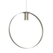 Lampy sufitowe - Okrągła lampa wisząca ORTIGA 5153 Shilo metalowa platynowa - miniaturka - grafika 1