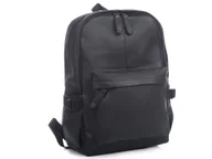 Torebki damskie - Elegancki Miejski Plecak Damski Męski A4 Do Pracy ze skóry ekologicznej Czarny - miniaturka - grafika 1