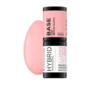 Eveline Hybrid Professional Baza hybrydowa budująca 3w1 03 Rose Quartz 5ml - Lakiery hybrydowe - miniaturka - grafika 1