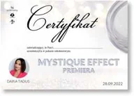 Pozostałe akcesoria kosmetyczne - Certyfikat ze szkolenia Mystique Effect Premiera by Daria Tadus wersja Drukowana - miniaturka - grafika 1