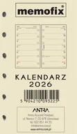 Kalendarze - Wkład kalendarzowy 2026 Memofix A6 Tns - kalendarz - miniaturka - grafika 1