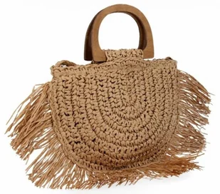 Torebka damska listonoszka David Jones Ciemo Beżowa - Torebki damskie - miniaturka - grafika 1