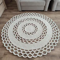 Dywany - Dywan szydełkowy okrągły ze sznurka 150cm - miniaturka - grafika 1