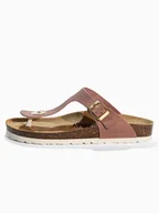 Klapki i japonki damskie - Sunbay Skórzane japonki "Camelia" w kolorze jasnobrązowym - miniaturka - grafika 1