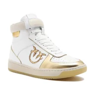 Moda i Uroda OUTLET - Pinko Skórzane sneakersy Lorena Basket Hi - miniaturka - grafika 1