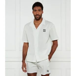 Hugo Bodywear Koszula CHAFFLE SHIRT Regular Fit - Piżamy męskie - miniaturka - grafika 1