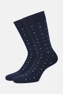 Skarpetki męskie - Skarpety Granatowe Mikrowzór - miniaturka - grafika 1