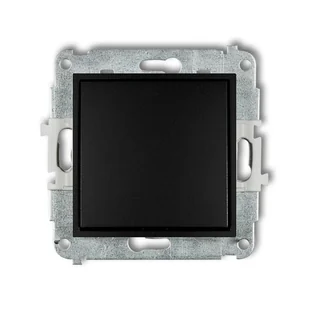 Karlik Przycisk zwierny pojedynczy MINI czarny 12MWPUS-4.1 - Wyłączniki światła i elektryczne - miniaturka - grafika 1