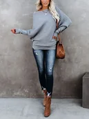 Swetry damskie - LA Angels Sweter w kolorze szarym - miniaturka - grafika 1