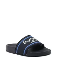 Buty dla chłopców - Pepe Jeans London Klapki SLIDER LOGO - miniaturka - grafika 1