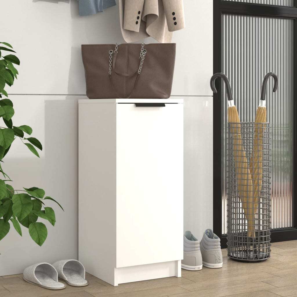 The Living Store Szafka na buty biała 30x35x70 cm Materiał drewnopochodny