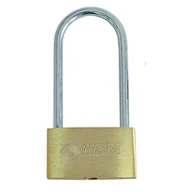 Kłódki - MEGA 24150K Kłódka mosiężna długi kabłąk 50mm karta 24150K - miniaturka - grafika 1