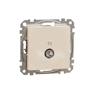 Schneider Gniazdo antenowe TV końcowe (4dB) SEDNA Design & Elements beżowe - Gniazdka elektryczne - miniaturka - grafika 1