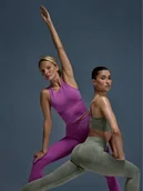 Legginsy - 4F Legginsy do jogi i pilatesu bezszwowe damskie - różowe M/L - miniaturka - grafika 1