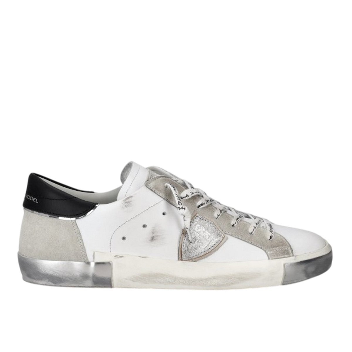 sneaker uomo philippe model - prsx low man - argento