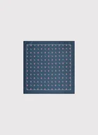 Dodatki do ubrań - Granatowa poszetka we wzór - miniaturka - grafika 1