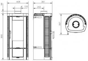 POMA Piec wolnostojący 7,2kW (wylot spalin: 120mm) - spełnia anty-smogowy EkoProjekt 88879967 - Piece wolnostojące - miniaturka - grafika 2
