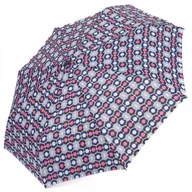 Parasole - Parasol składany automatyczny XL parasolka damska pokrowiec Kropki Kolorowy - miniaturka - grafika 1