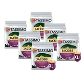 Kawa w kapsułkach i saszetkach - ZESTAW - Kapsułki Tassimo Jacobs Caffe Crema Intenso XL 6x16 szt. - miniaturka - grafika 1