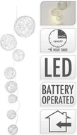 Lampy ogrodowe - GIRLANDA LED 8L 90CM KULE na baterie 2x AA 1,5V - miniaturka - grafika 1