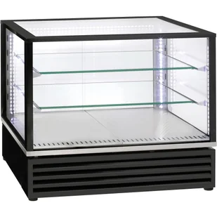 Witryna chłodnicza, nastawna, cukiernicza, czarna, oświetlenie LED, V 170 l STALGAST 777470 - Szafy i witryny chłodnicze - miniaturka - grafika 1