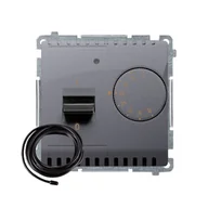 Inne akcesoria elektryczne - Kontakt Simon Regulator temperatury podłogowy BASIC - srebrny mat, metalizowany - miniaturka - grafika 1