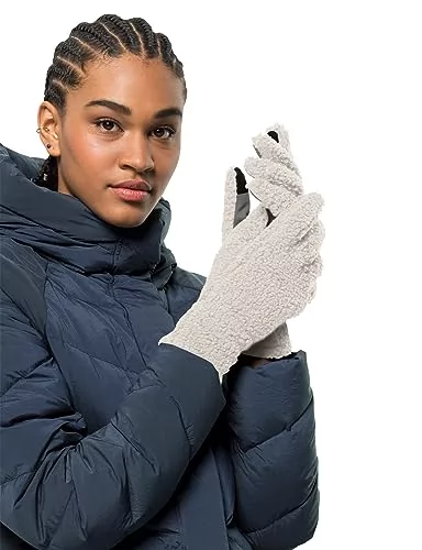 Jack Wolfskin Damskie rękawiczki HIGH Curl Glove W, bawełna biała, XS, Bawełna White, XS