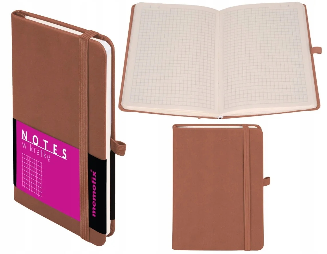 NOTES A5 MEMOFIX PLANER ORGANIZER W KRATKĘ 192strony MOCHA MOUSSE ANTRA