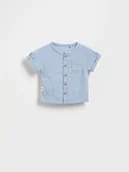 Bluzki dla niemowląt - Reserved - Bawełniana koszula - jasnoniebieski - miniaturka - grafika 1