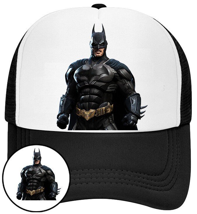 Czapka z Daszkiem Batman Czarna z Nadrukiem Na Lato Siatka Bejsbolówka