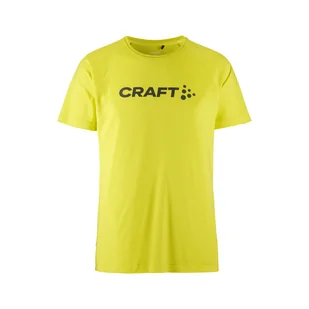 Męska Koszulka z krótkim rękawem CRAFT CORE ESSENCE LOGO TEE M 1911786-503000 – Żółty - Koszulki męskie - miniaturka - grafika 1
