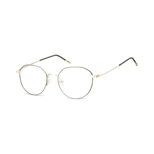 Lenonki Okulary oprawki optyczne 928E złote + czarne - Okulary korekcyjne, oprawki, szkła - miniaturka - grafika 1