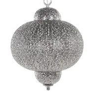 Lampy sufitowe - Beliani Lampa wisząca niklowa TYNE - miniaturka - grafika 1