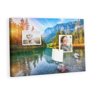 Tablice i flipcharty - Kolorowy Organizer - Tablica Korkowa z Pinezkami - Rzeka góry krajobraz 60x40 cm - miniaturka - grafika 1