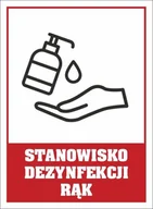 Przybory szkolne - Naklejka 150X200 Stanowisko Dezynfekcji Rąk - miniaturka - grafika 1